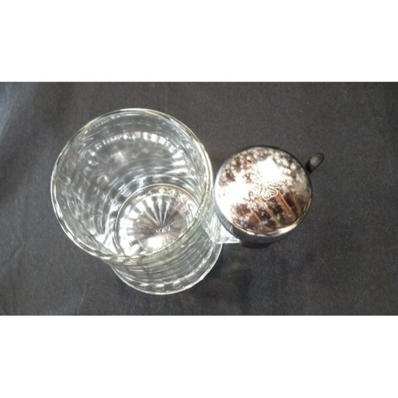 FINE Italy Glass Beer Stein with Bell Ringer‎ -Metal Discoloration (9d1) - Picture 3 of 6